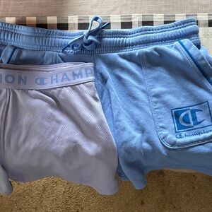 Champion Light Blue Logo Shorts Set L/XL VG